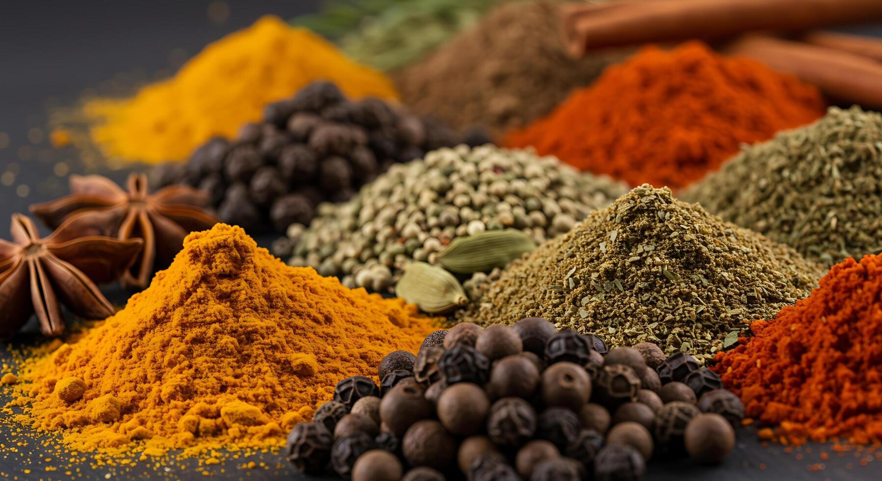 Natural Light Illuminates Colorful Spices in Ultra Sharp Detail photo