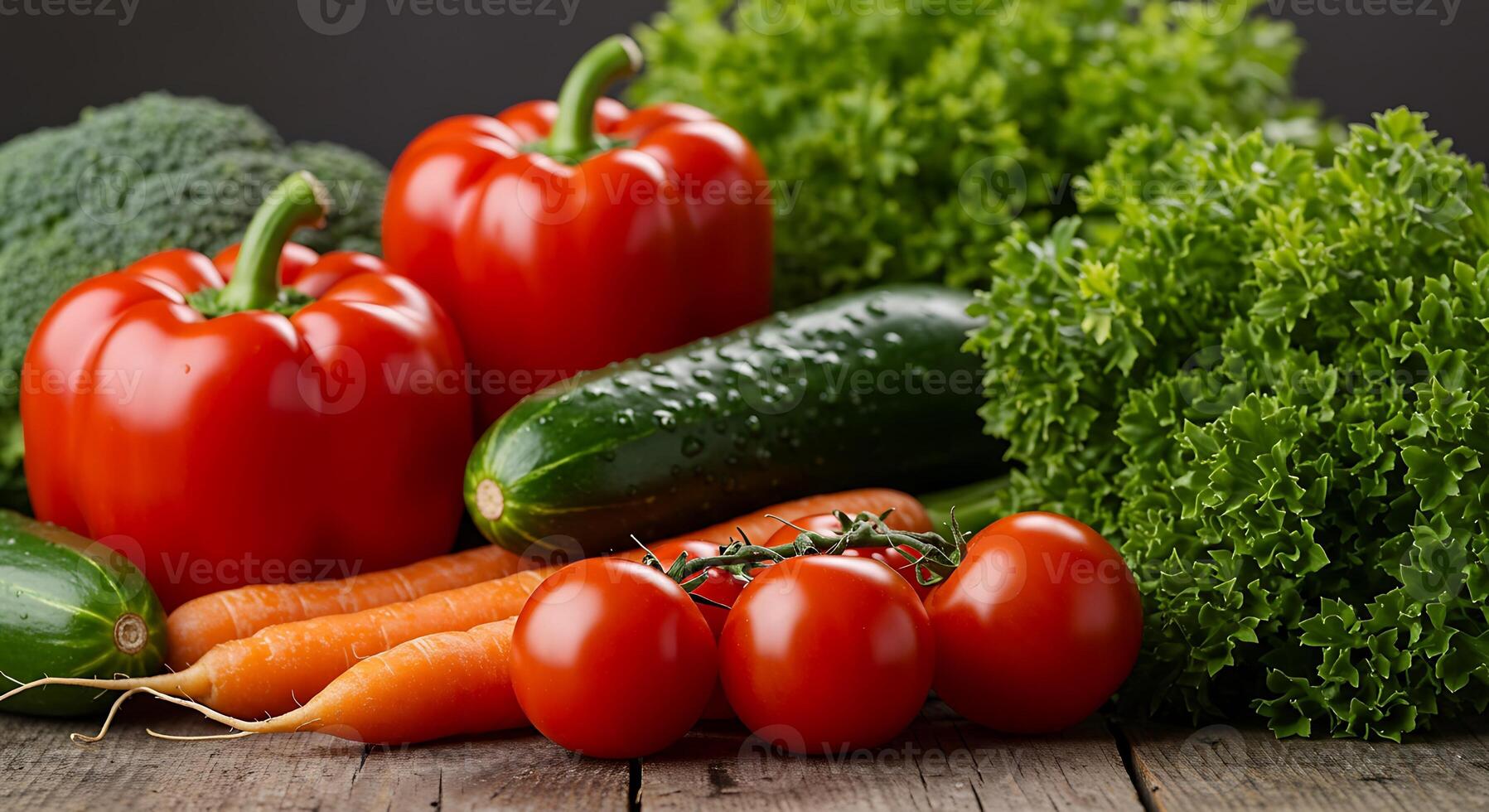 Photorealistic Collection of Fresh Produce in Bright Light photo