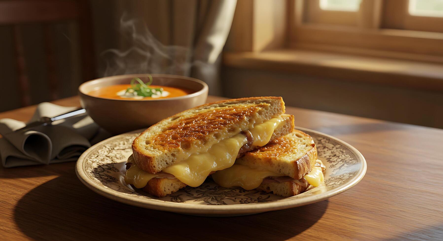 Sandwich Presented with Premium Styling and Photorealistic Sharpness photo
