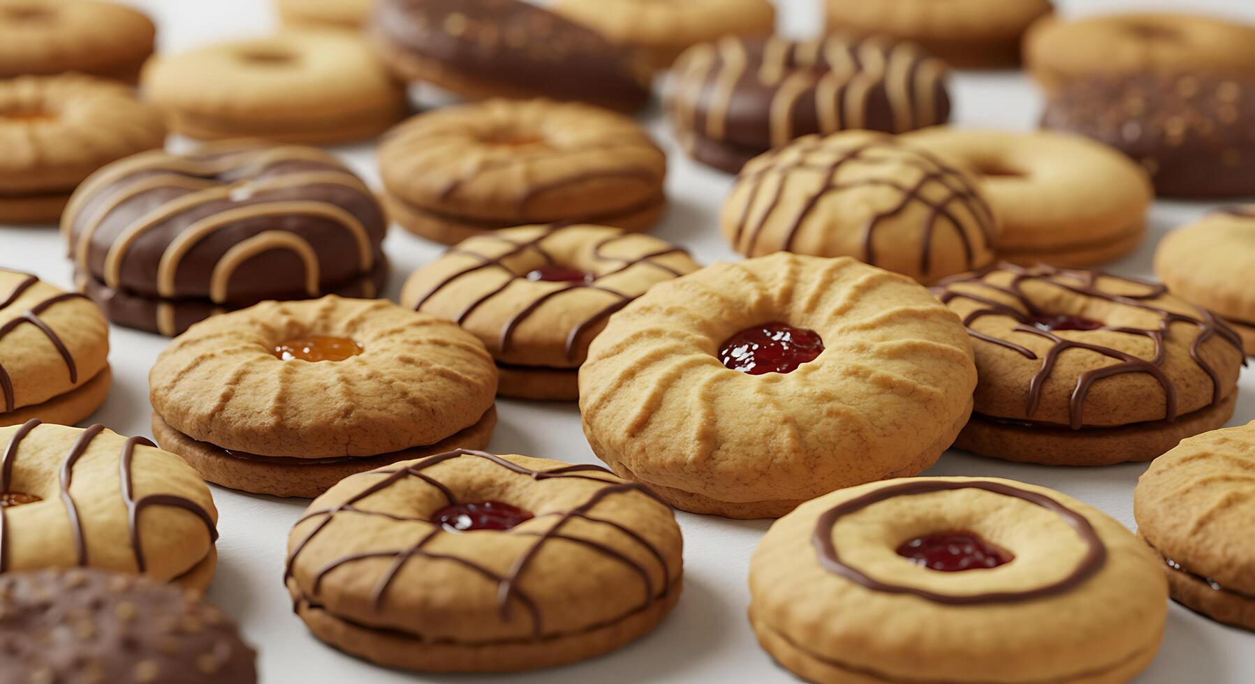 Cookie Platter Styled with Props in Ultra Realistic Setting photo