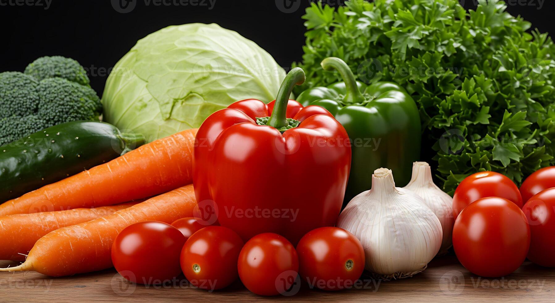 Vibrant Vegetable Medley in Soft Natural Morning Light photo
