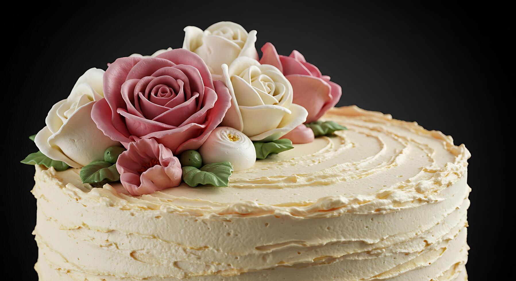 Elegant Dessert Table Featuring Hyper-Realistic Cake Focus photo