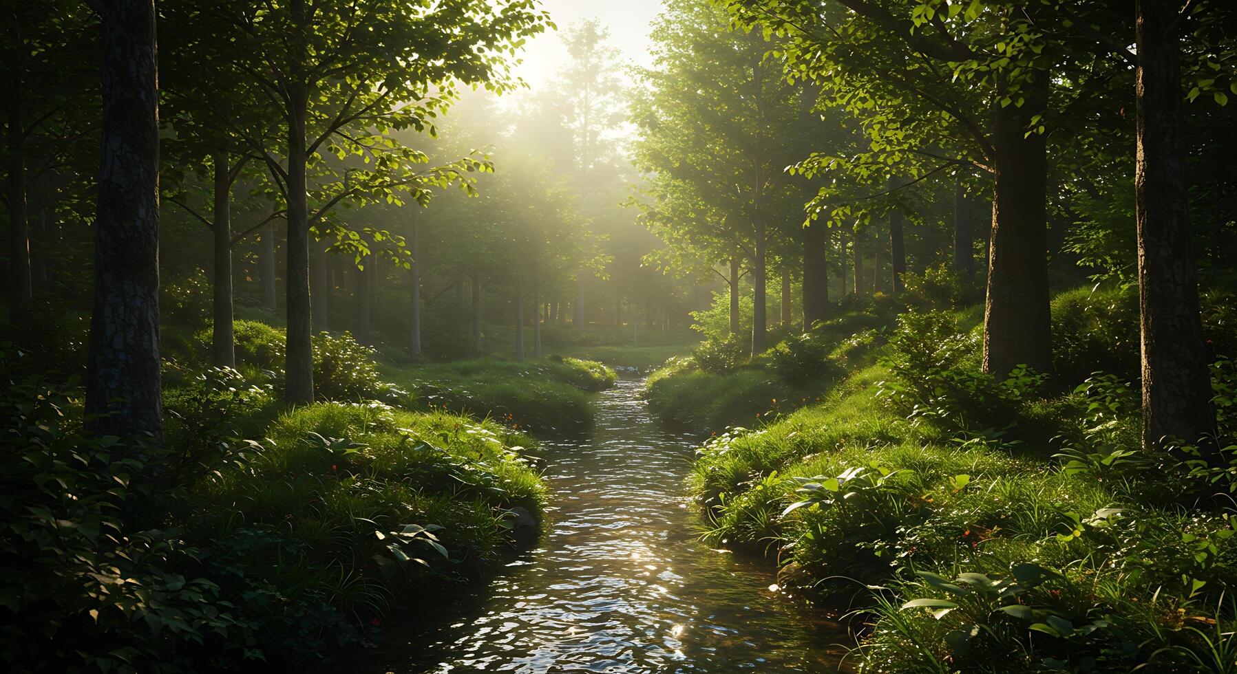 High-Resolution Nature Scene in Perfect Golden Hour Glow photo