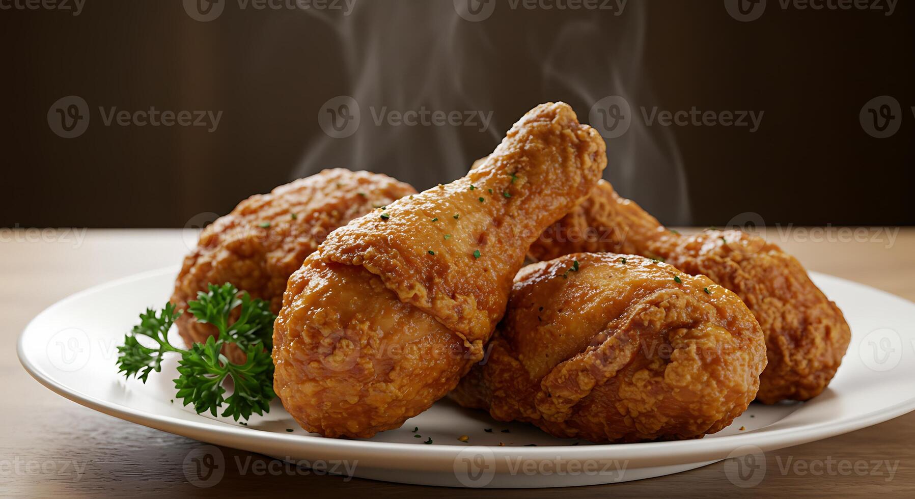 High Resolution Fried Chicken Photo with Elegant Presentation