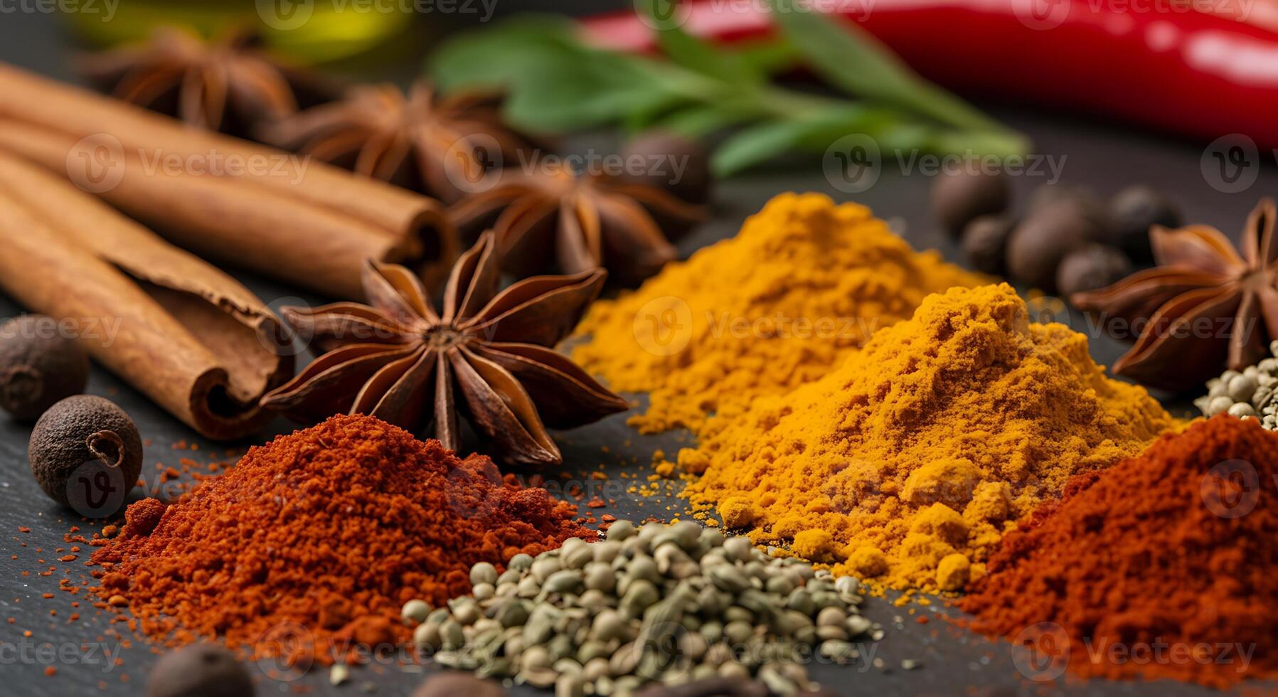Sharp Focused Spices with Rich Textures and Professional Food Styling photo