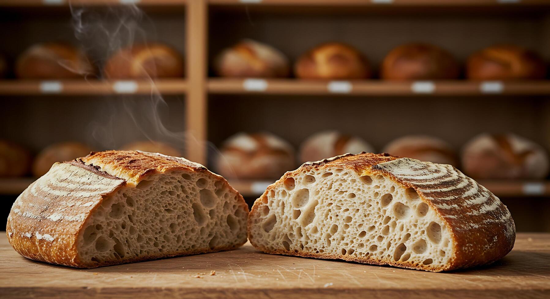 Cozy Bakery Setting with Delicious Fresh-Baked Treats photo