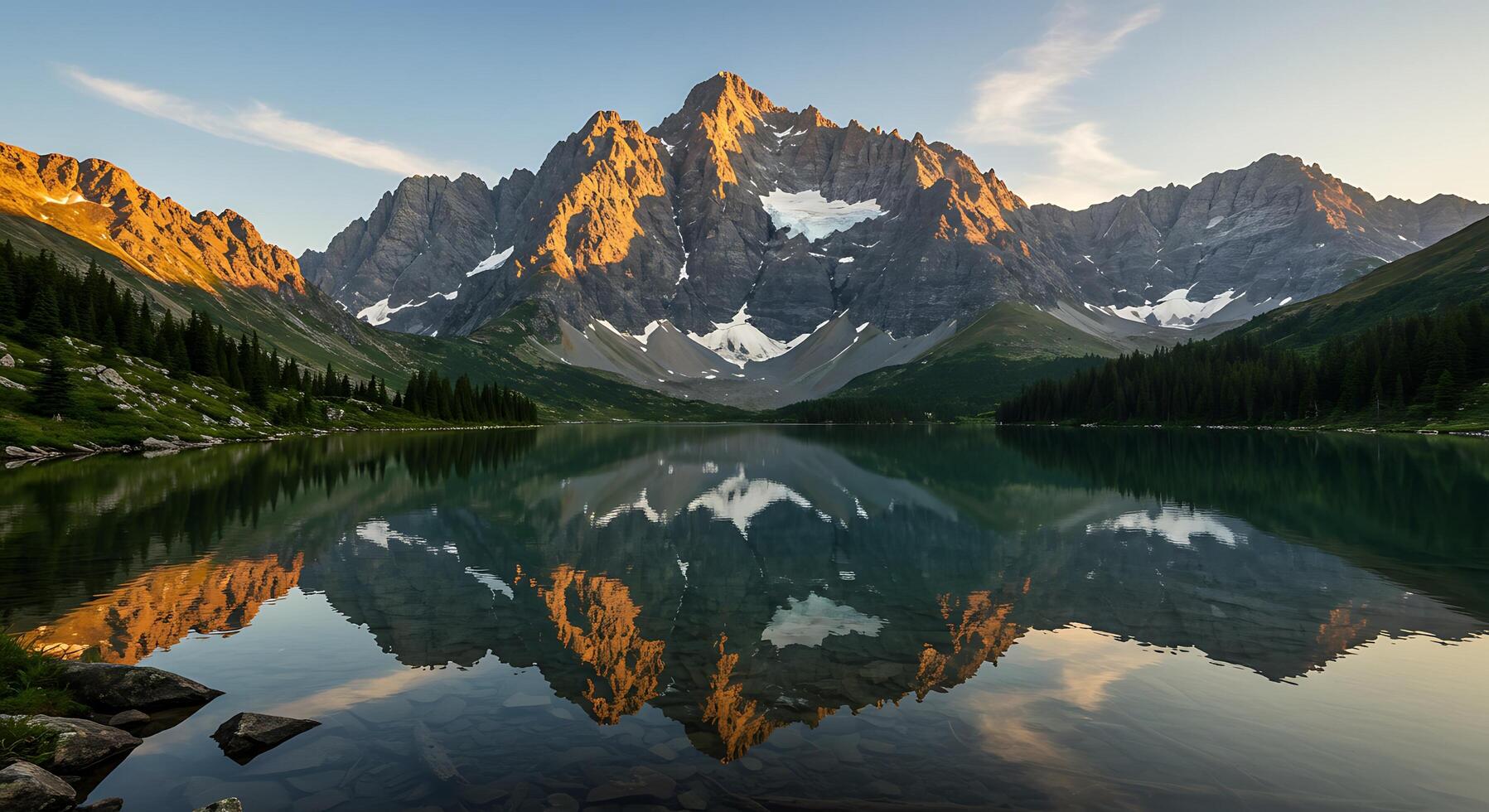 Scenic Sunrise Over Forest Captured in Perfect Clarity photo