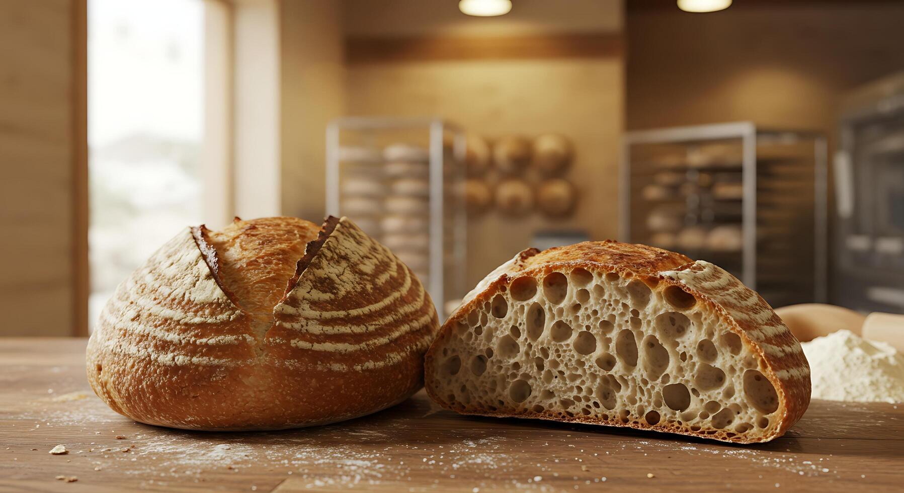 Professional Photography of Golden Pastries in Cozy Bakery photo