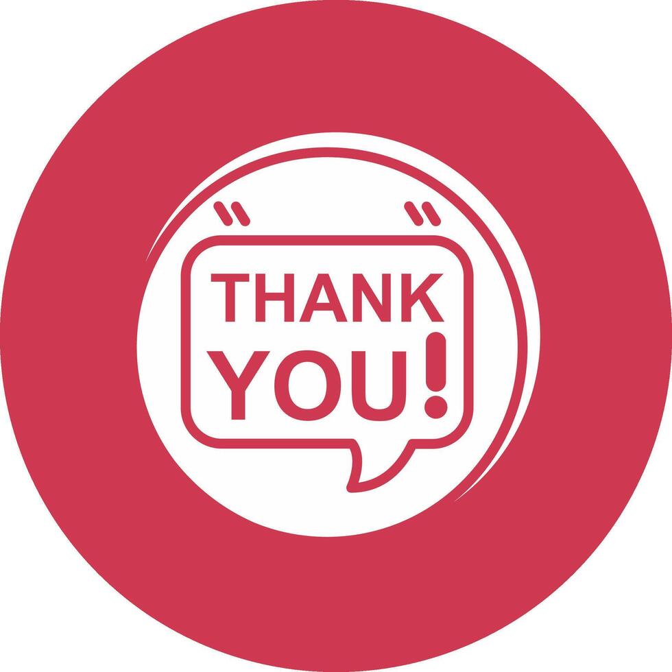 Thank You Minimal Art Object vector