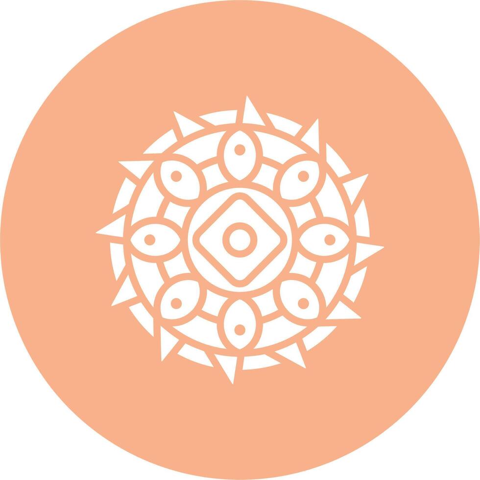 Mandala Flat Symbol vector