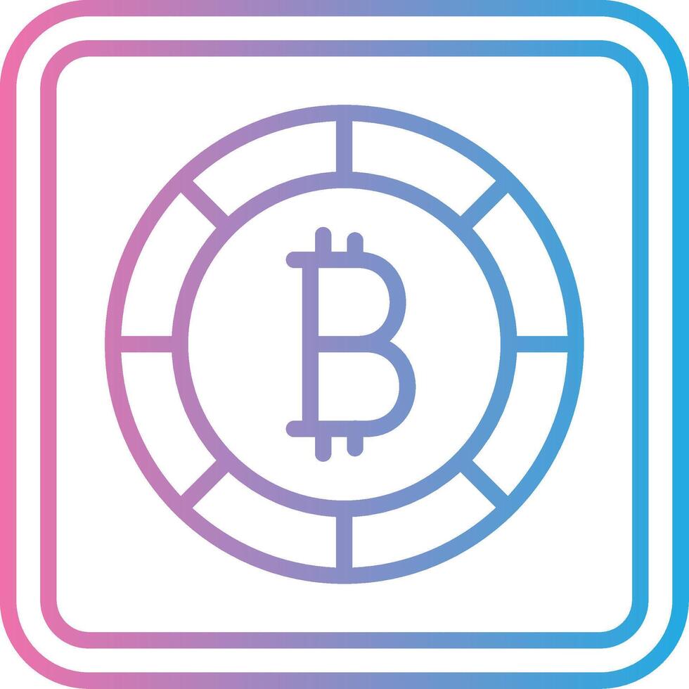 Bitcoin Sharp Line Mark vector