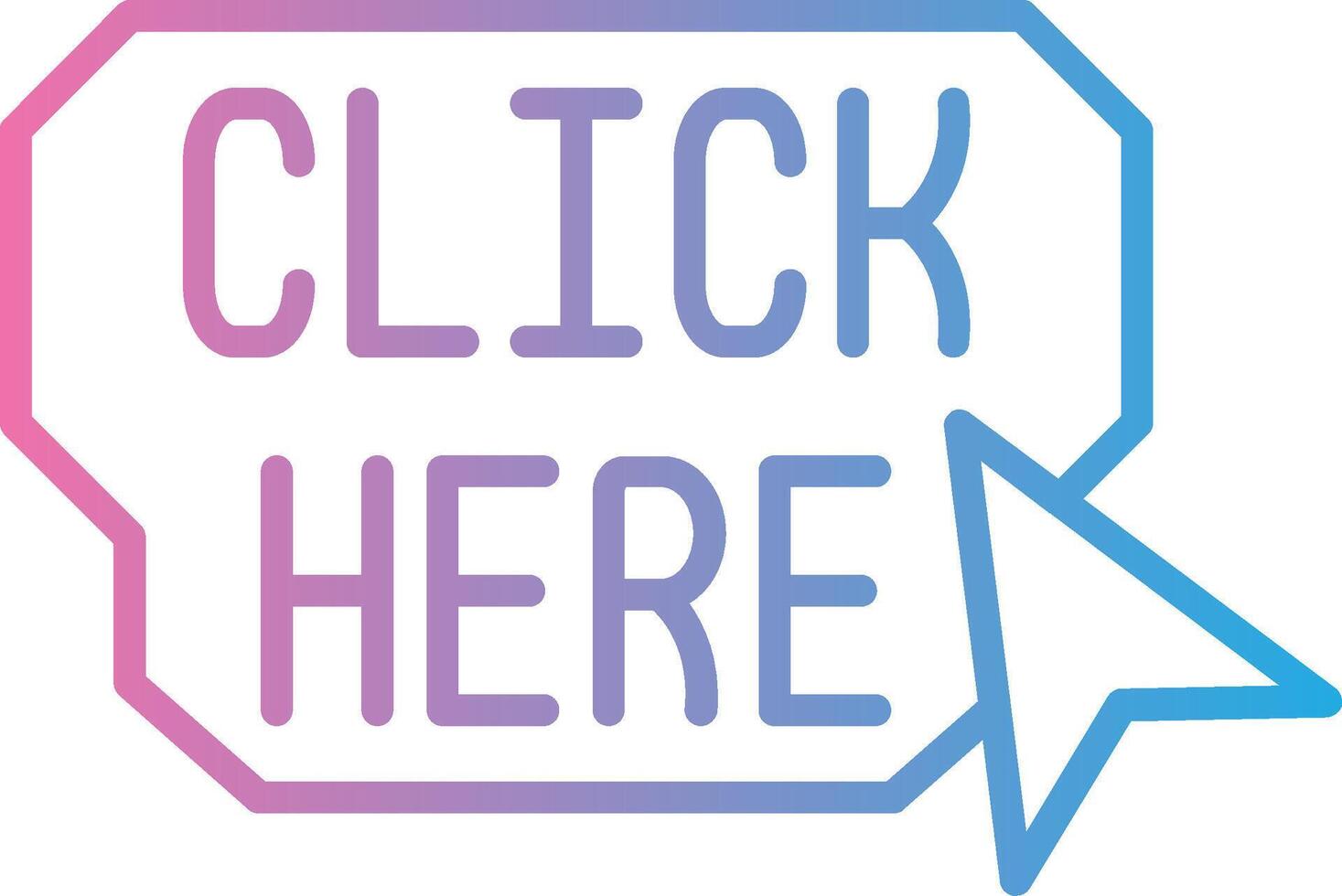 Click Here Flat Symbol vector