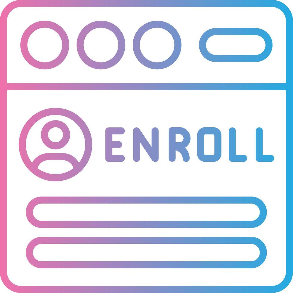 Enroll Detailed UI Piece vector