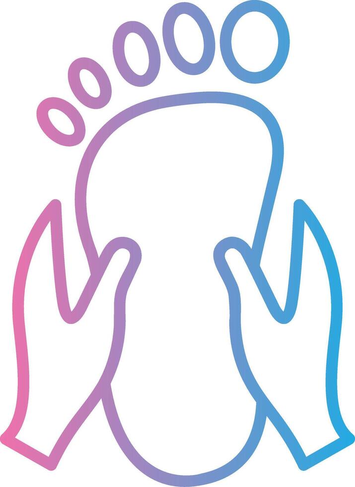 Foot Massage Futuristic UI Mark vector