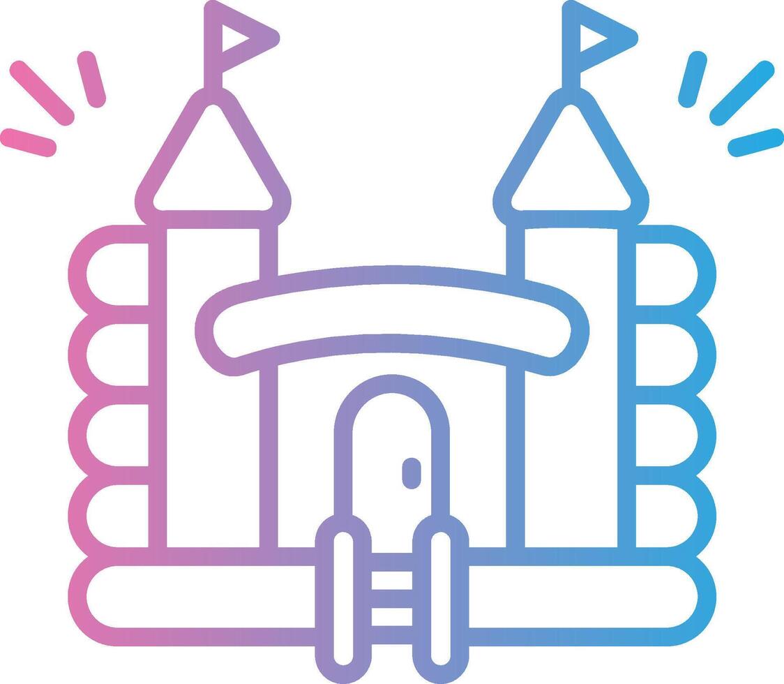 Inflatable Castle Geometric App Mark vector