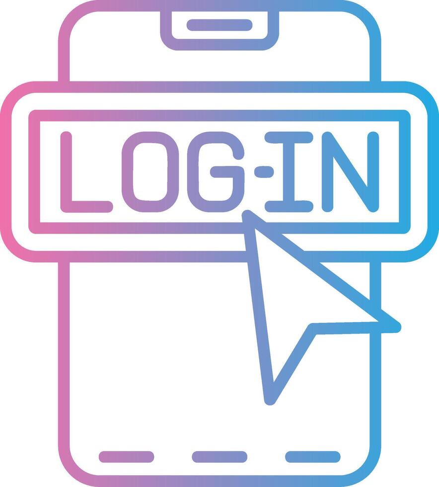 Log In Shadowed Flat Design vector