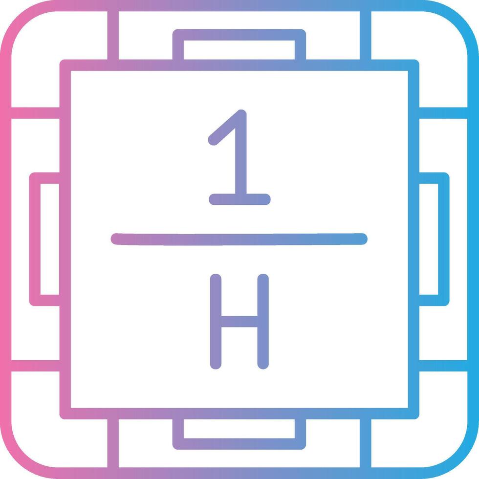 Hydrogen Modern Color Symbol vector
