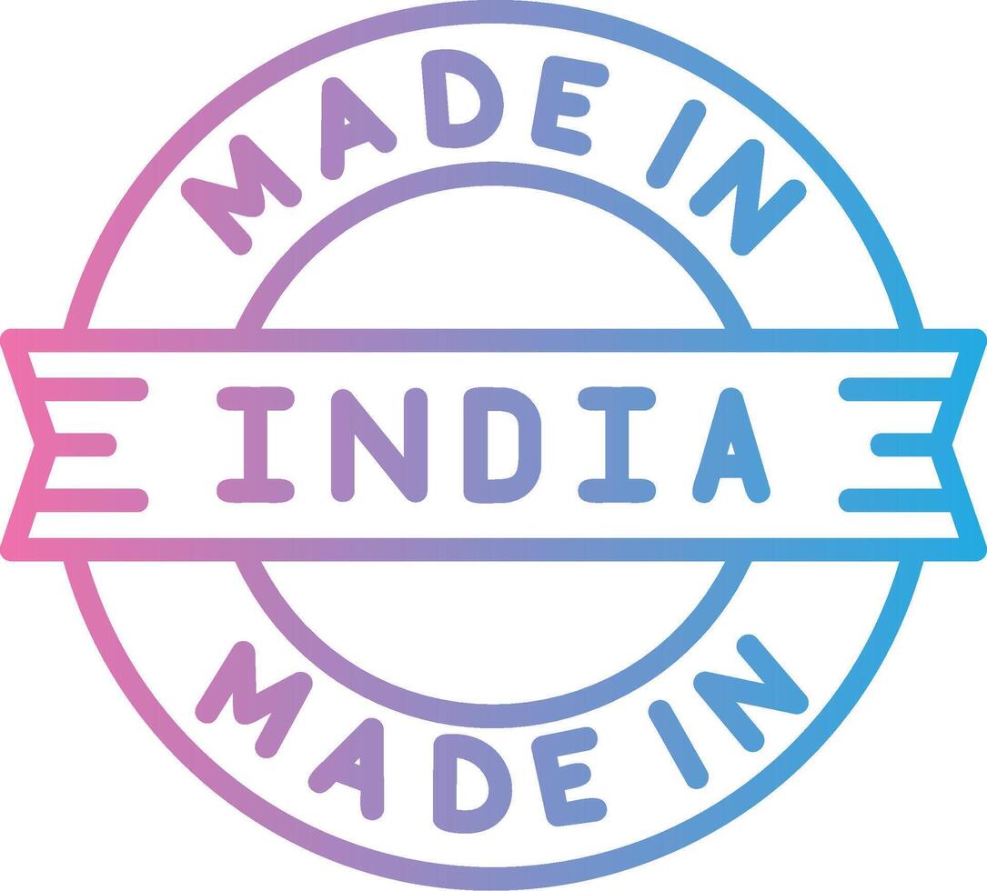 Made In India Sleek Visual Mark vector
