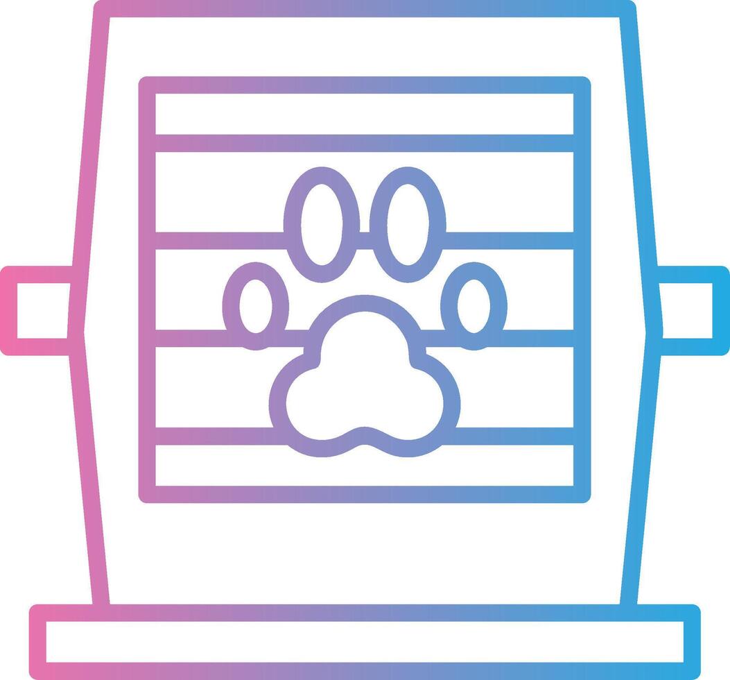 Pet Cage Elegant Shape Symbol vector