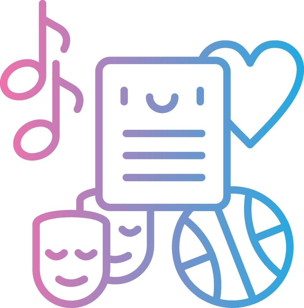 Extracurricular Activities Custom Line Element vector