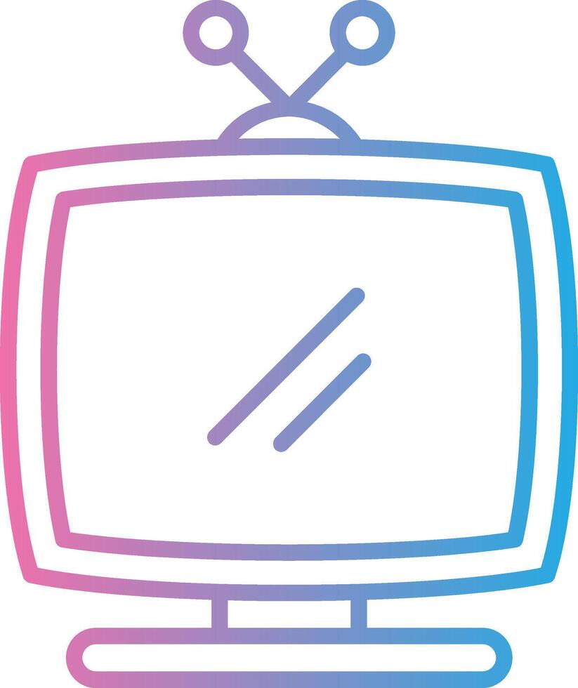 Television Thin Line Element vector