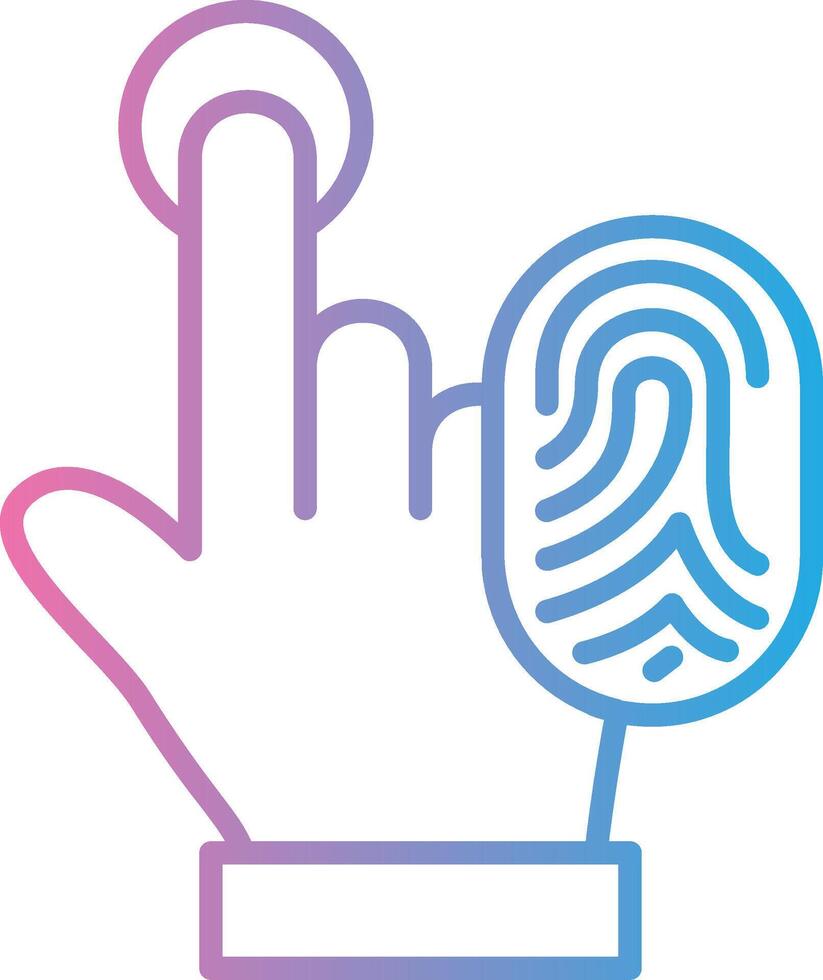 Touch Id Stylish UX Piece vector
