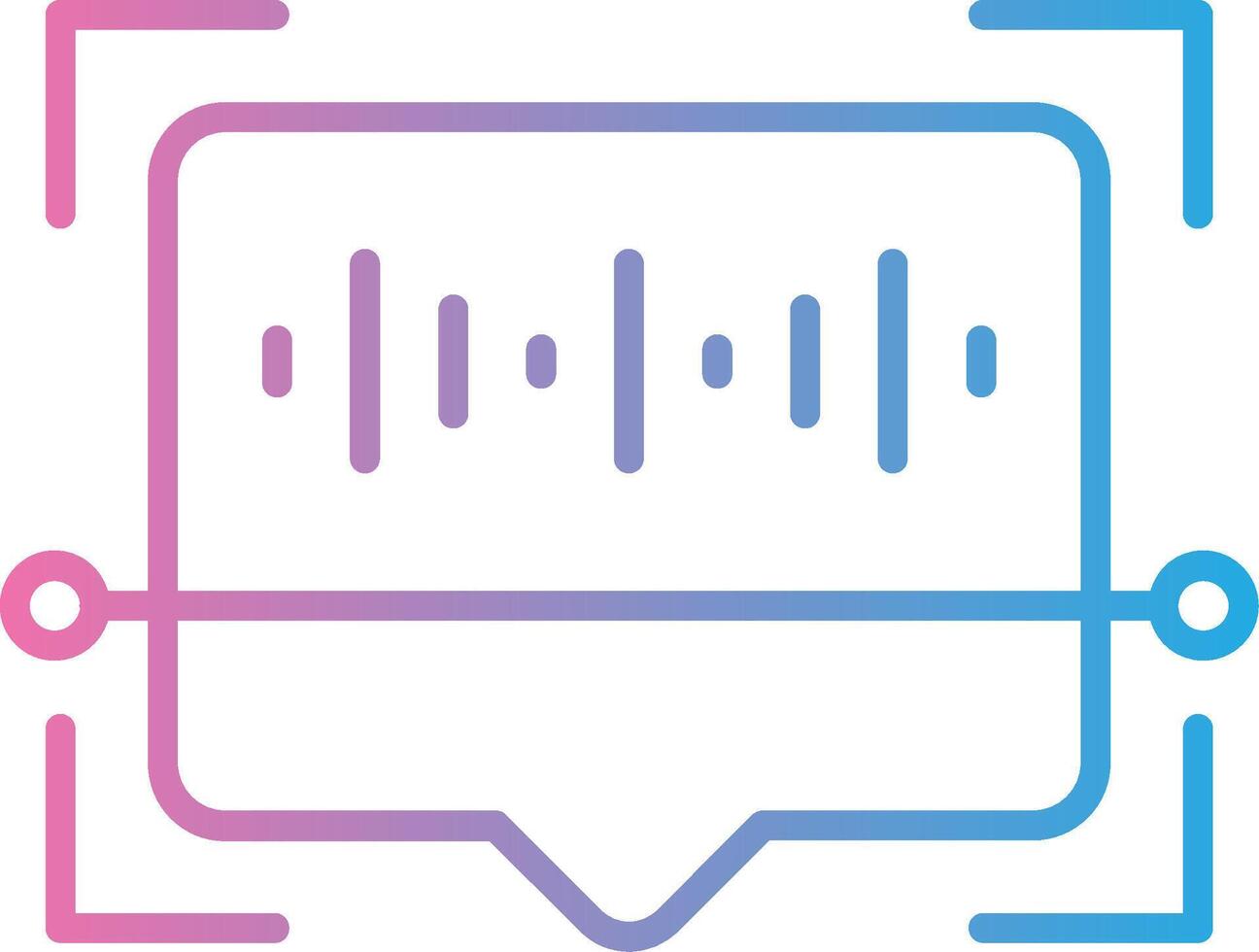 Voice Recognition Interface Line Graphic vector