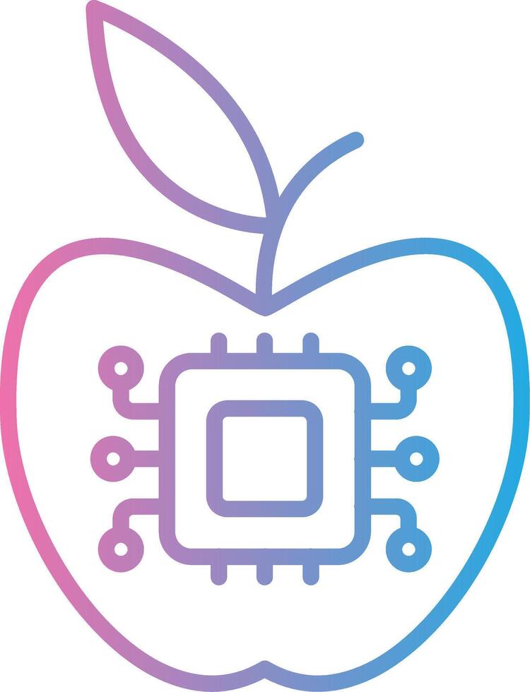 Artificial Intelligence Gradient Style Element vector