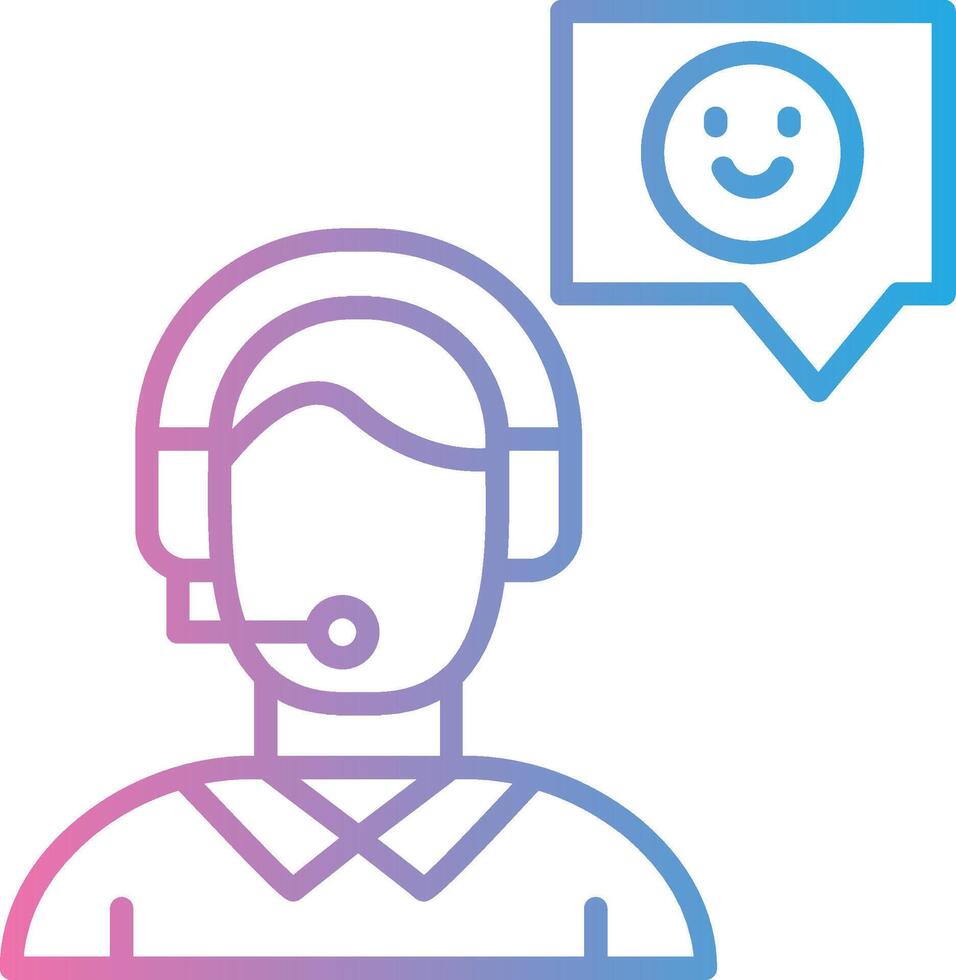 Customer Service 3D Interface Shape vector