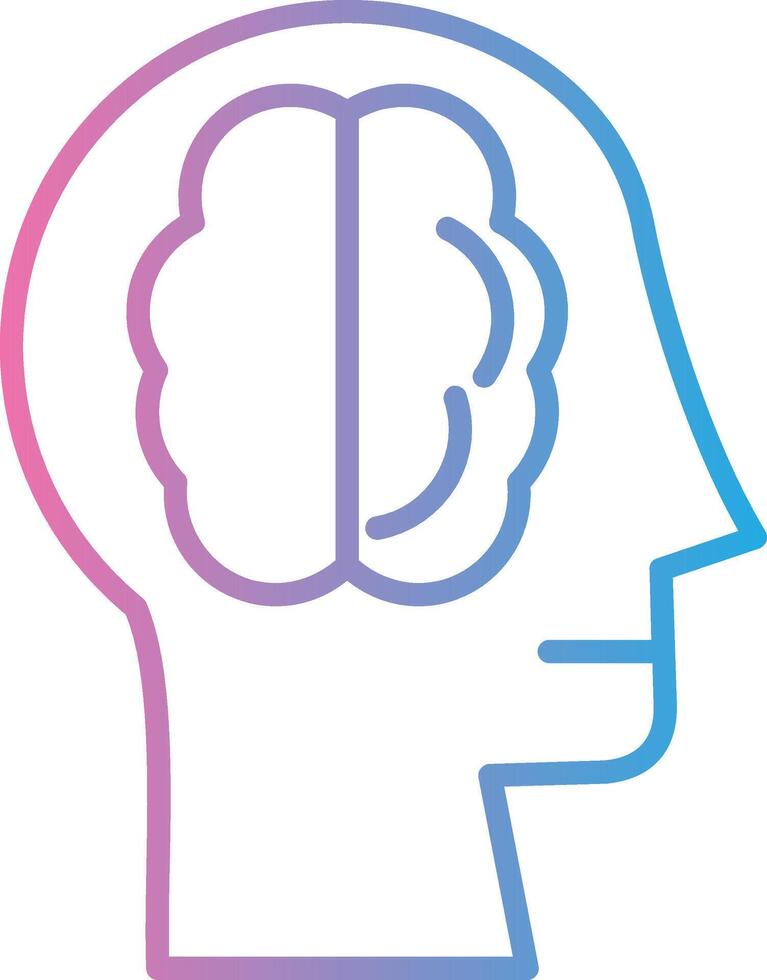 Head Monochrome Line Graphic vector