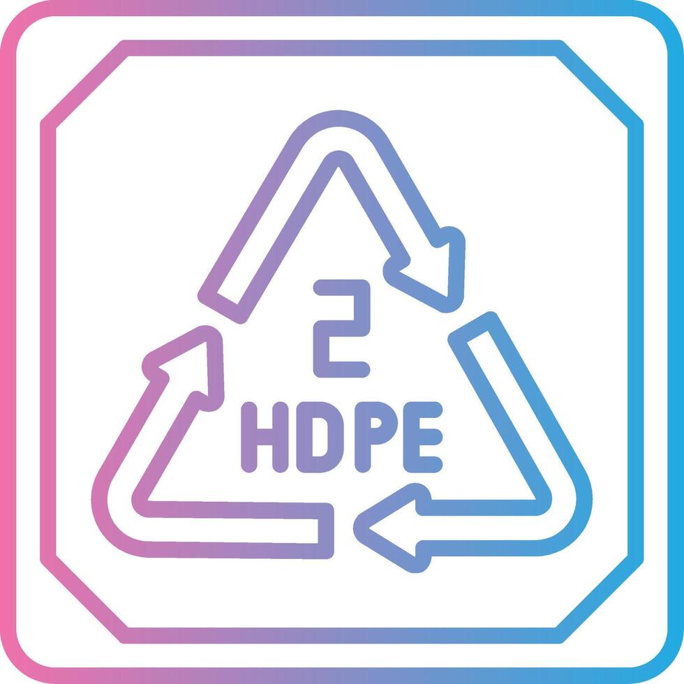 High Density Polyethylene Futuristic App Badge vector