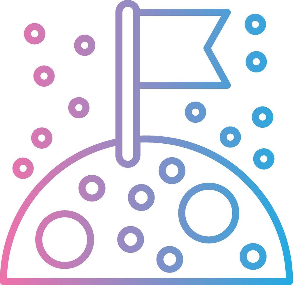 Moon Landing Web Based Design Element vector