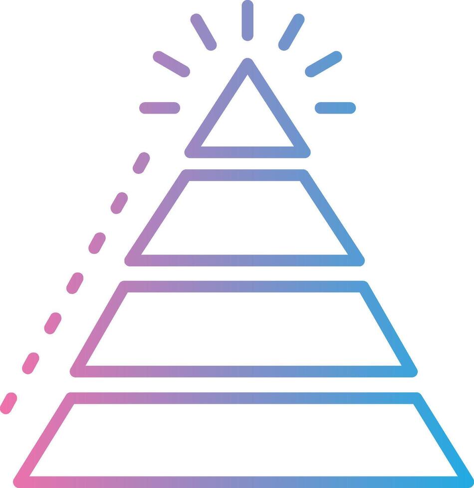 Pyramid Chart Geometric App Mark vector
