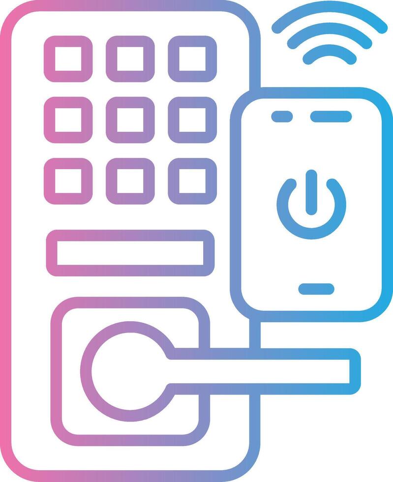 Smart Door Smooth App Visual vector