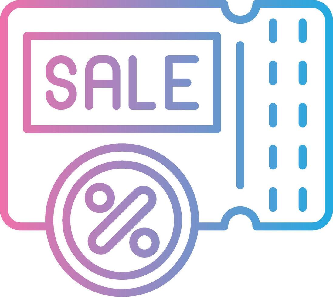 Voucher Monochrome Line Graphic vector