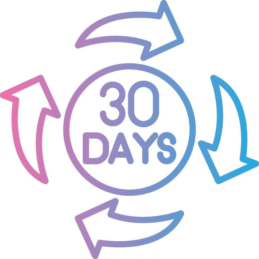30 Days Monotone Sketch Design vector
