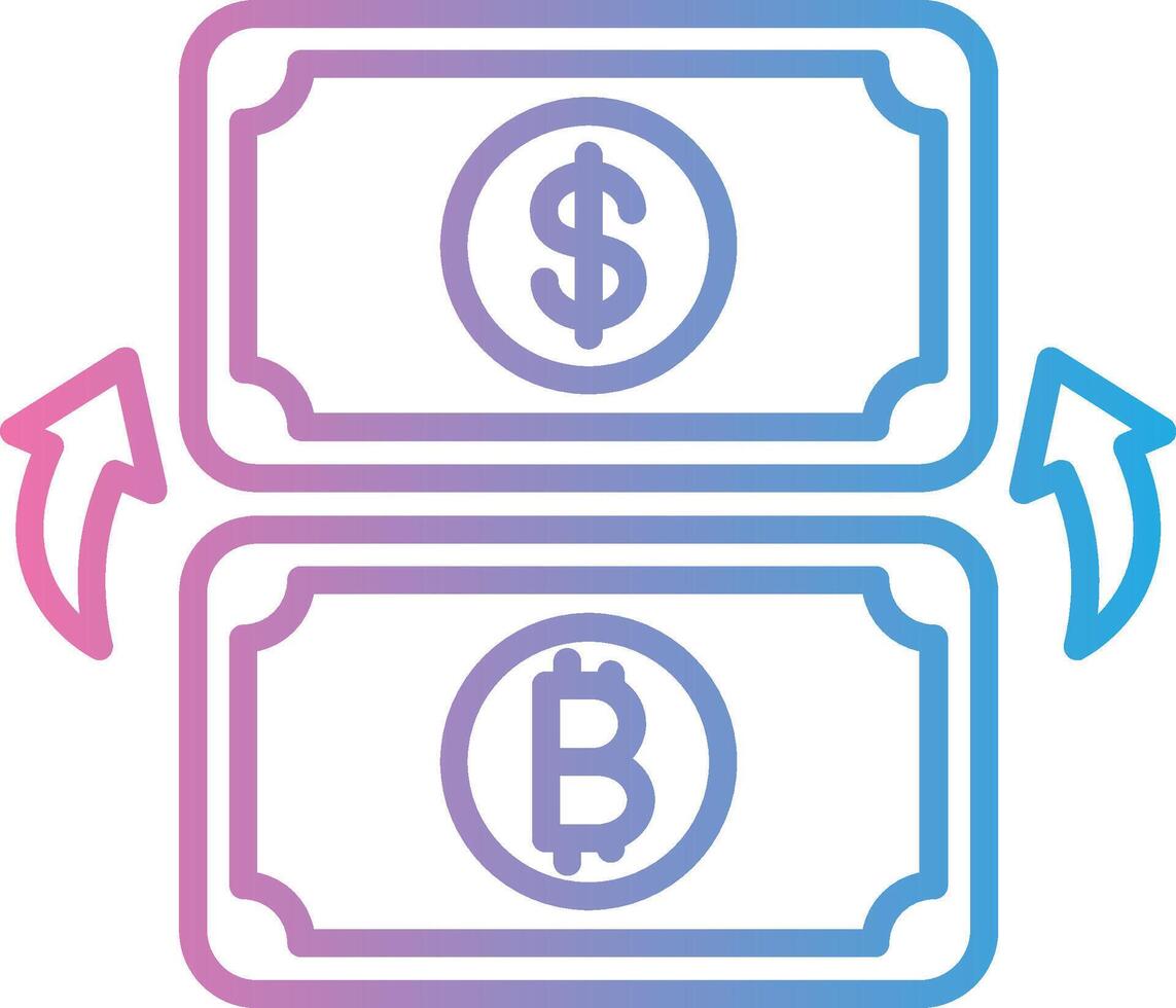 Exchange Bold Outline Badge vector