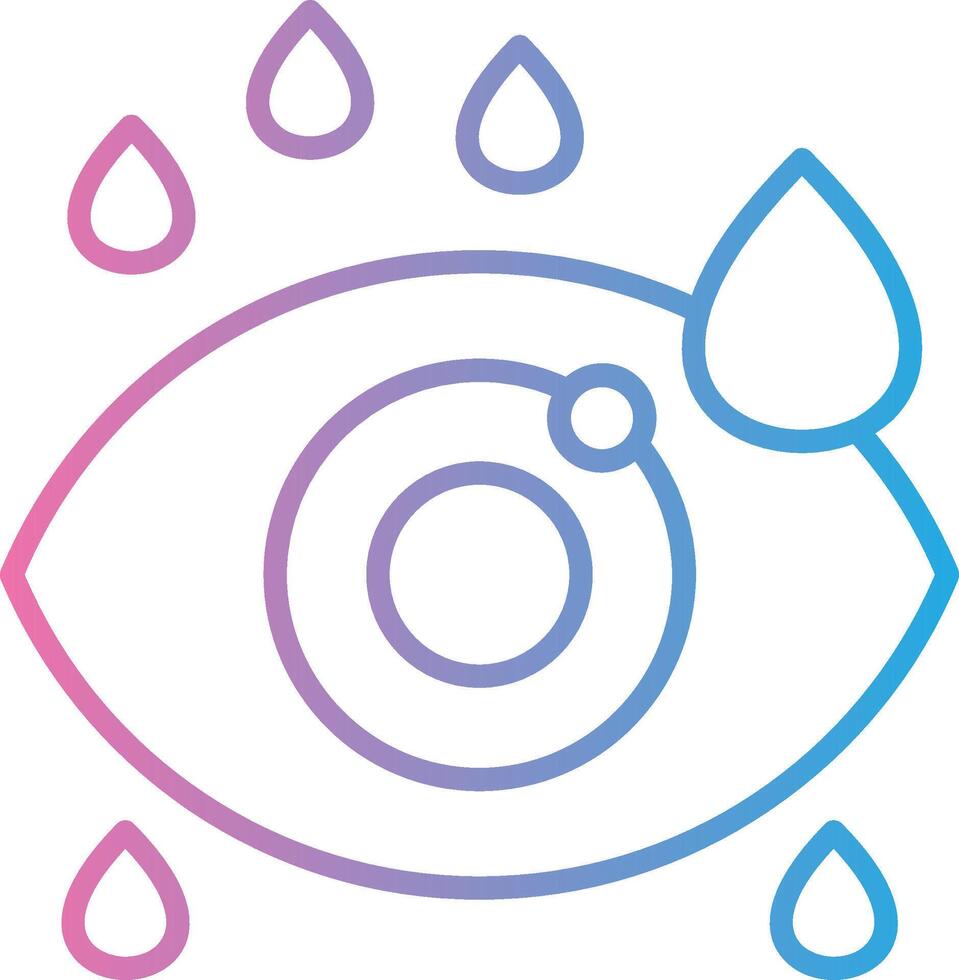 Eye Drop Bold Outline Badge vector