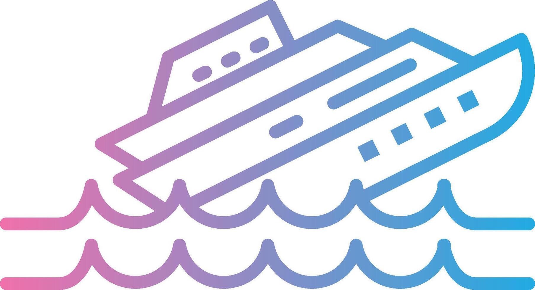 Sinking Outlined Concept Piece vector