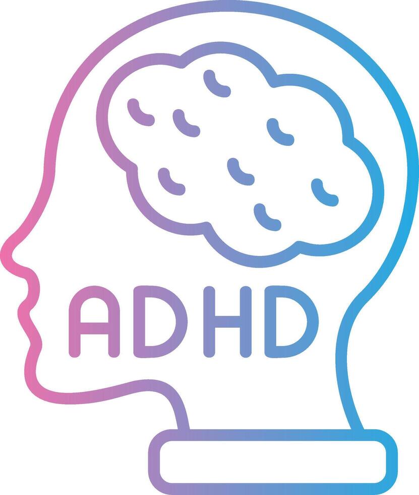 Adhd Crisp Outline Artwork vector