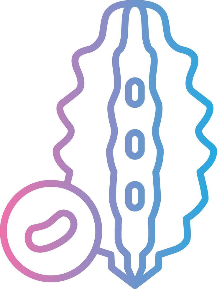 Bitter Gourd Futuristic App Badge vector