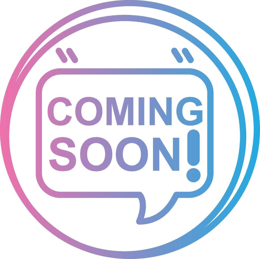Coming Soon Iconic Line Form vector