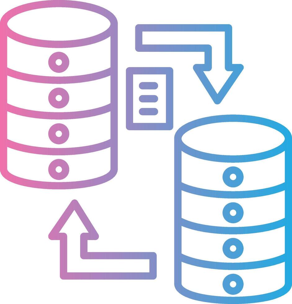Data Migration Crisp Outline Artwork vector