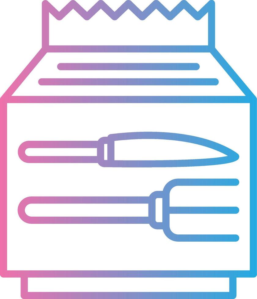 Food Pack Monochrome Line Graphic vector
