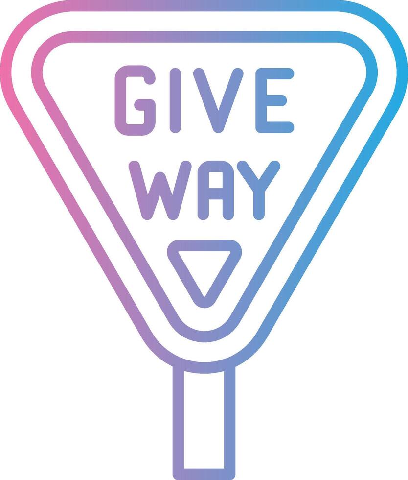 Give Way Clean Frame Object vector