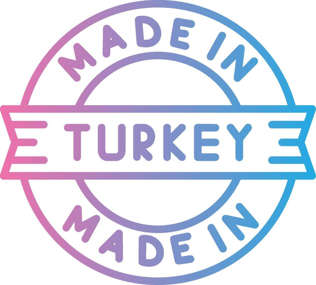 Made In Turkey Minimal UI Element vector