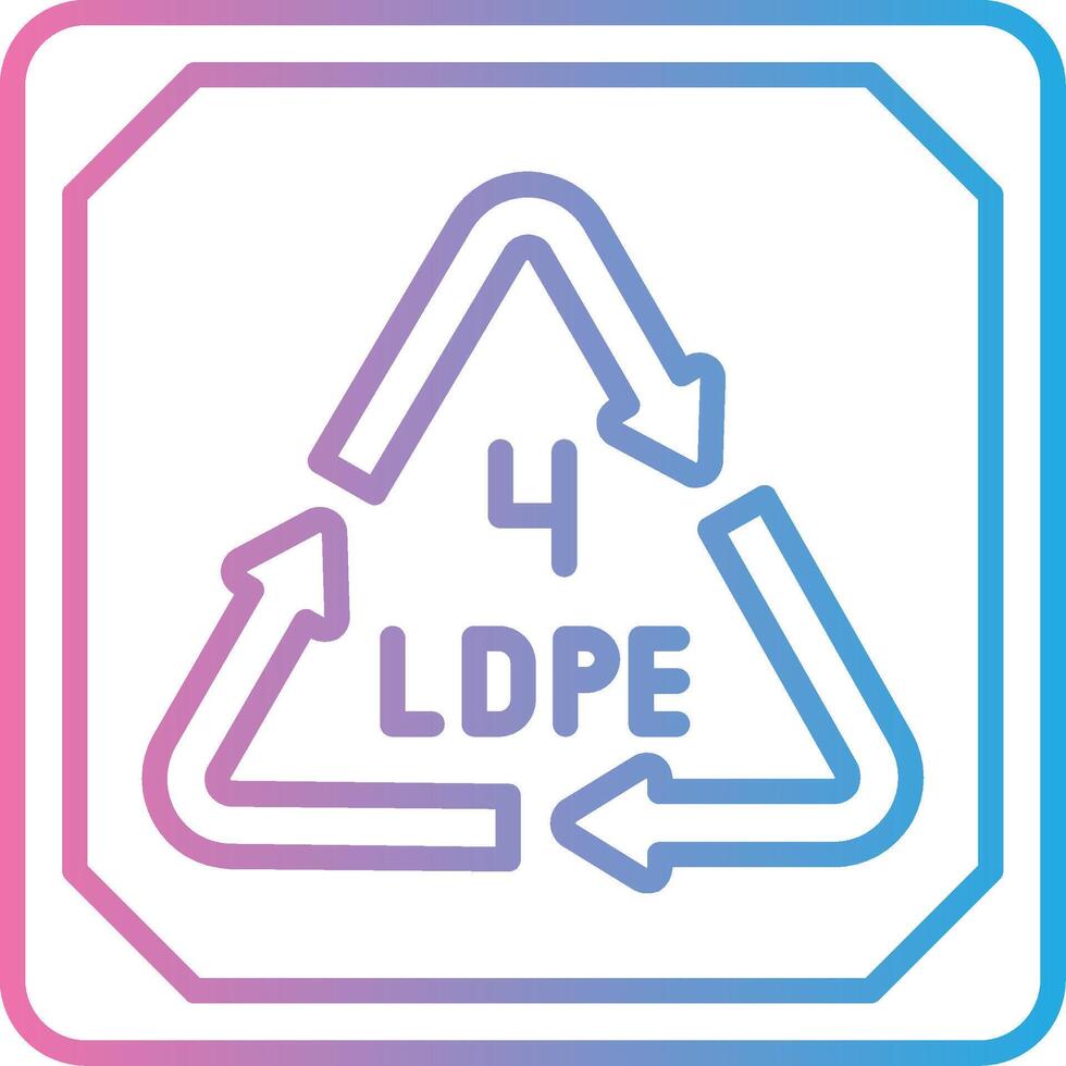 Low Density Polyethylene Futuristic UI Mark vector