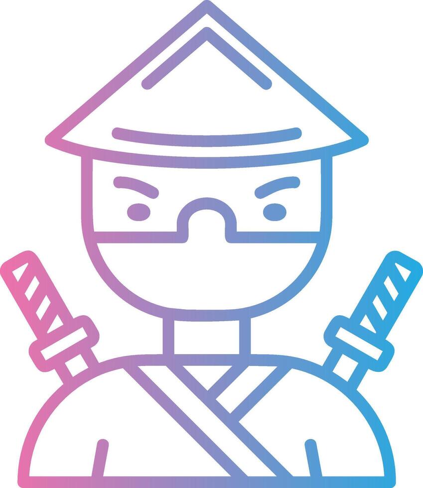 Ninja Flat Design Piece vector