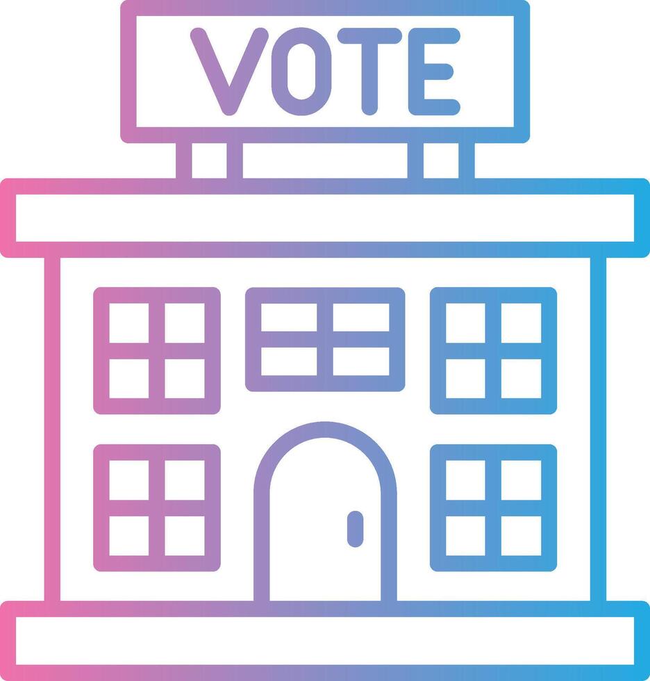 Polling Place Cool Tone Form vector
