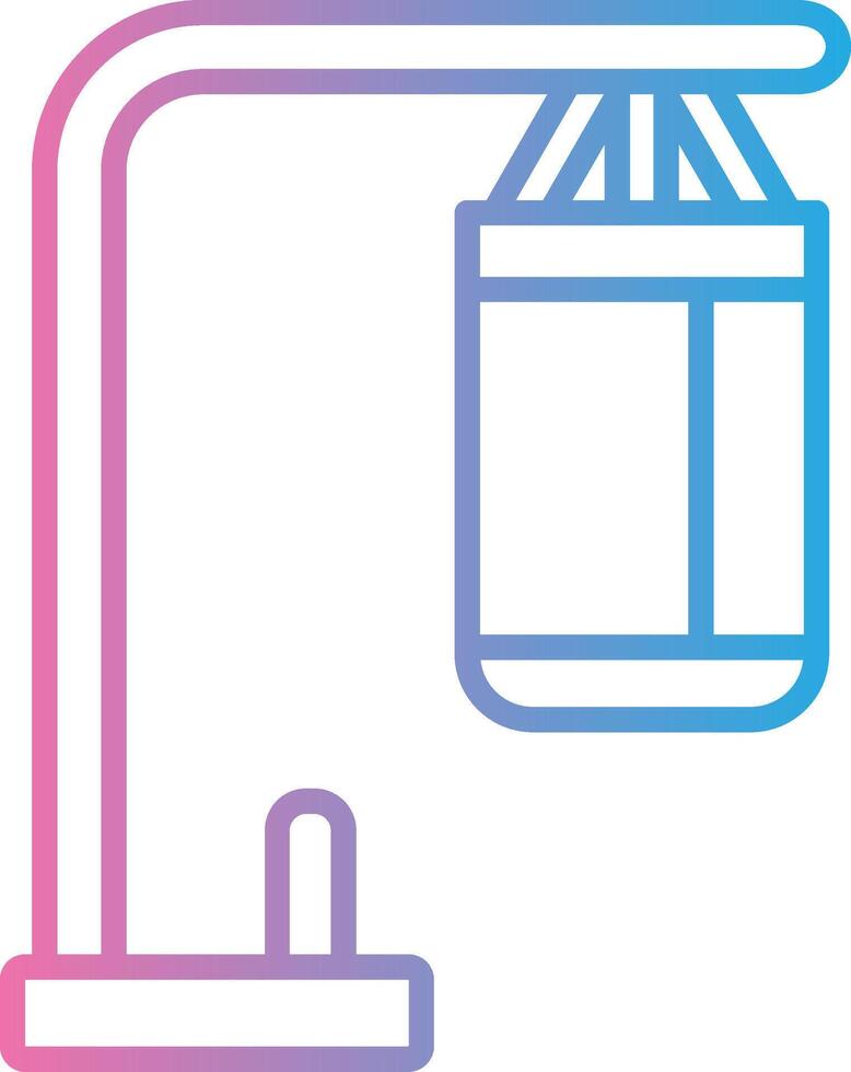 Punch Ball Iconic Line Form vector